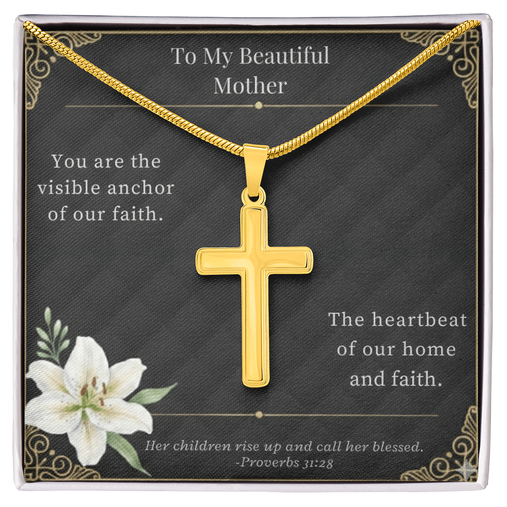 Artisan Cross Necklace: A Visible Anchor of Faith for Mom