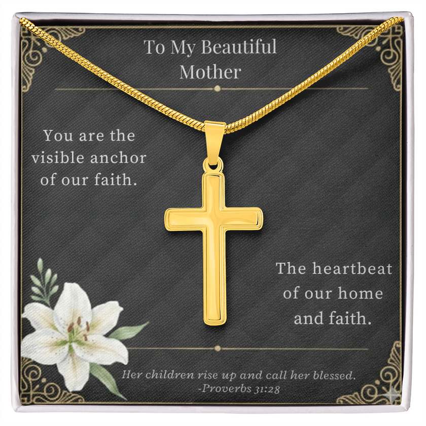 Artisan Cross Necklace: A Visible Anchor of Faith for Mom