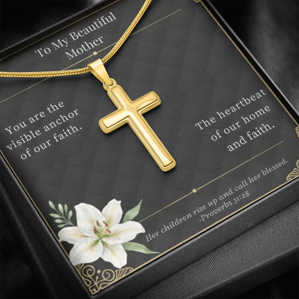 Artisan Cross Necklace: A Visible Anchor of Faith for Mom
