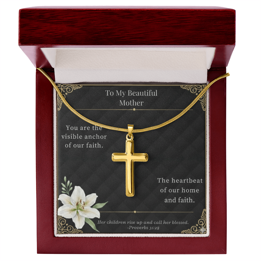 Artisan Cross Necklace: A Visible Anchor of Faith for Mom