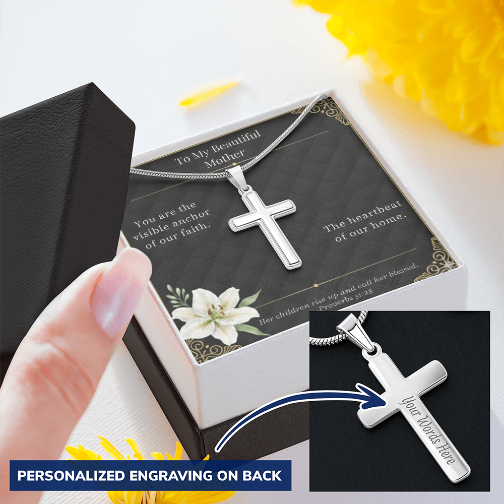 Artisan Cross Necklace: A Visible Anchor of Faith for Mom