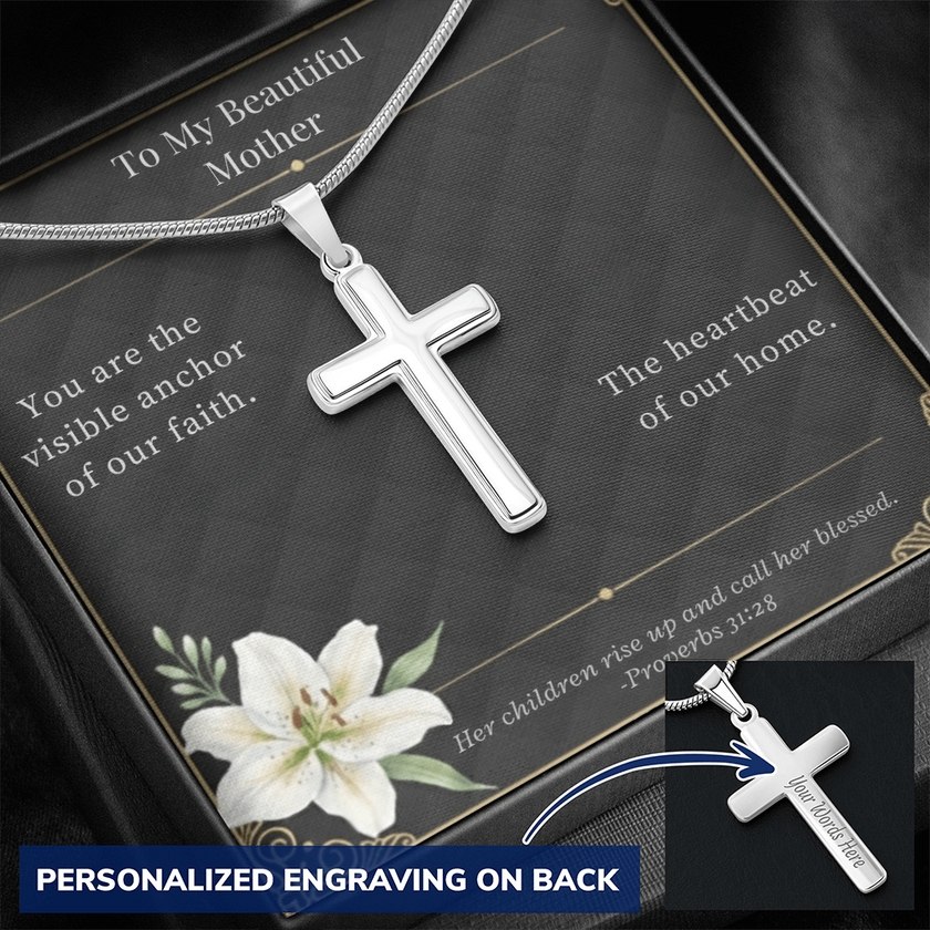 Artisan Cross Necklace: A Visible Anchor of Faith for Mom