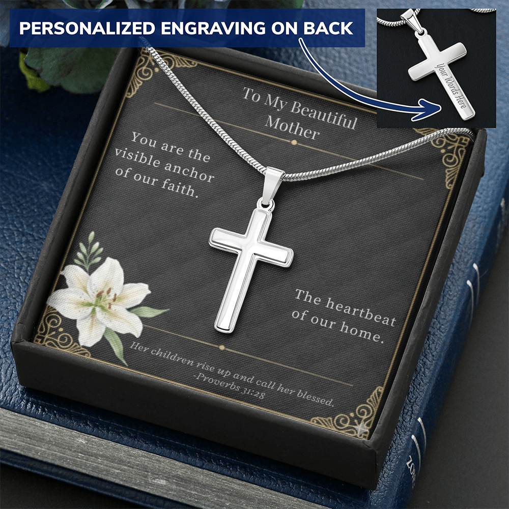 Artisan Cross Necklace: A Visible Anchor of Faith for Mom