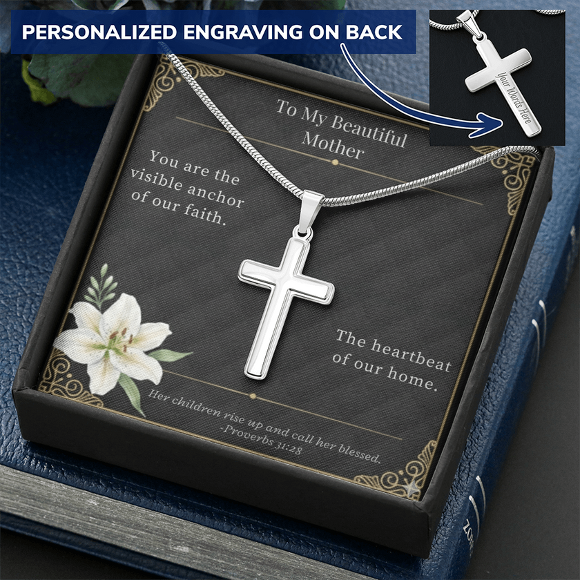 Artisan Cross Necklace: A Visible Anchor of Faith for Mom