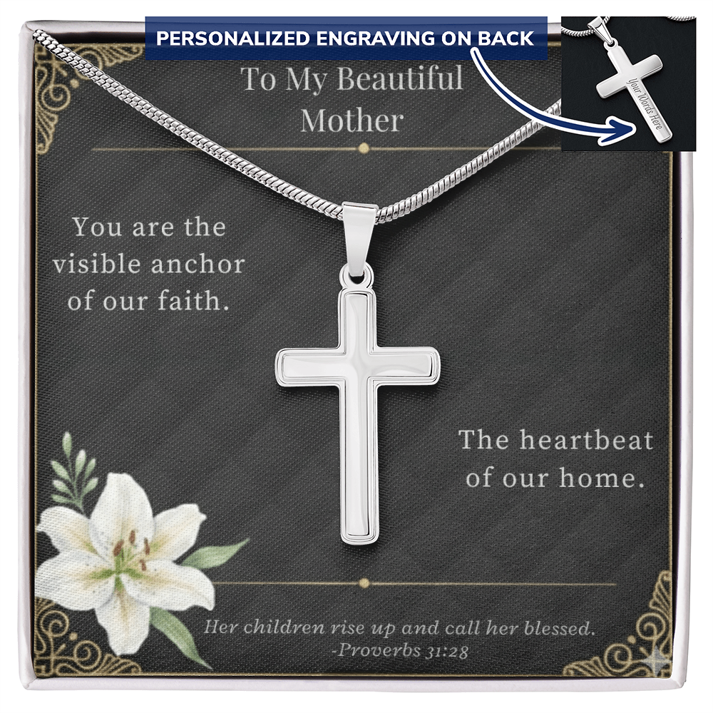 Artisan Cross Necklace: A Visible Anchor of Faith for Mom