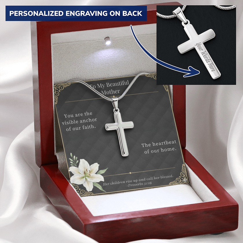 Artisan Cross Necklace: A Visible Anchor of Faith for Mom