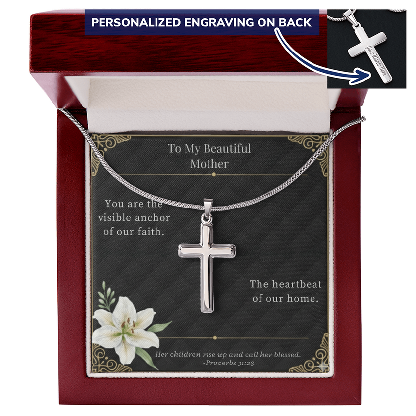 Artisan Cross Necklace: A Visible Anchor of Faith for Mom