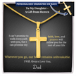 Faith Cross Necklace Gold Finish | Snake Chain | Personalized Gift