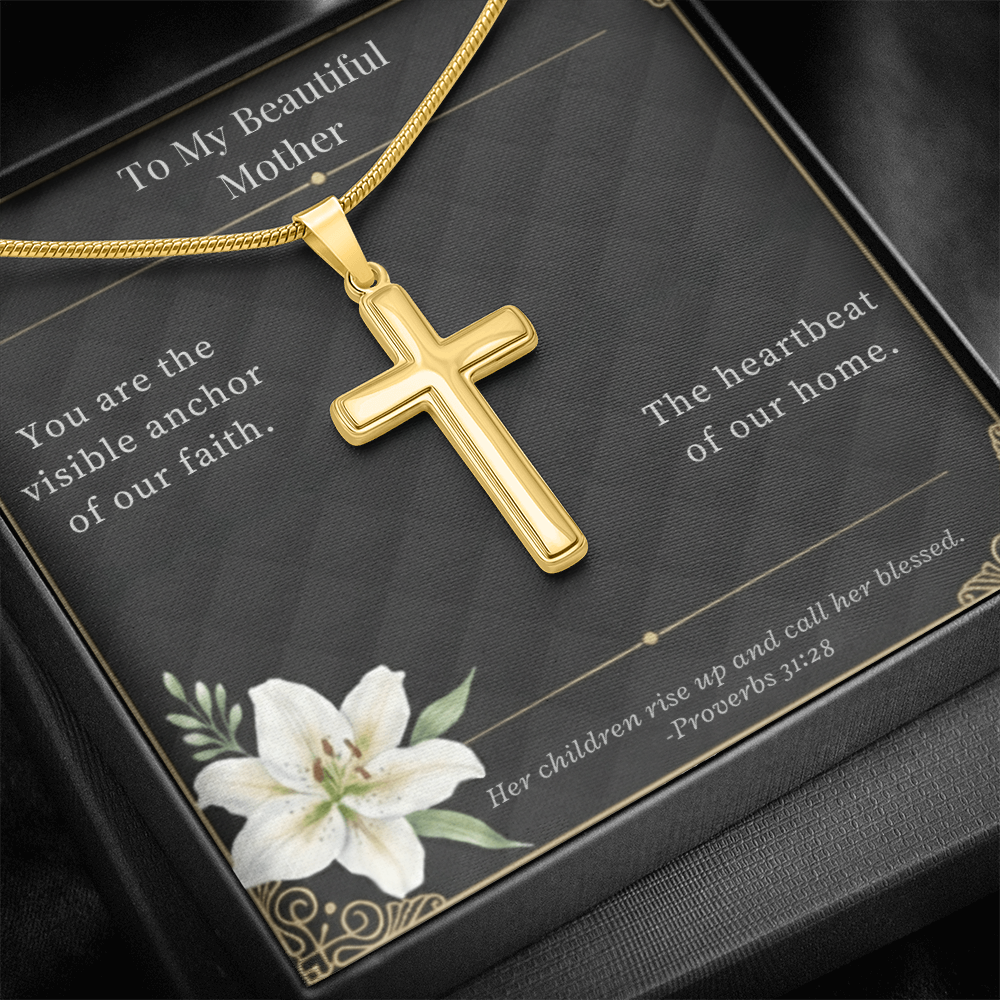 Artisan Cross Necklace: A Visible Anchor of Faith for Mom