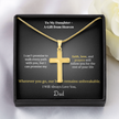 Faith Cross Necklace Gold Finish | Snake Chain | Personalized Gift