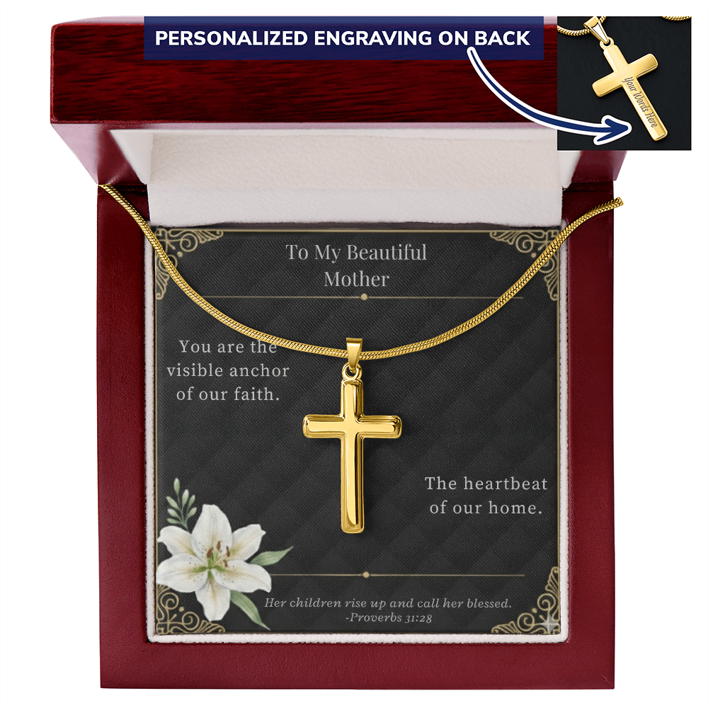 Artisan Cross Necklace: A Visible Anchor of Faith for Mom