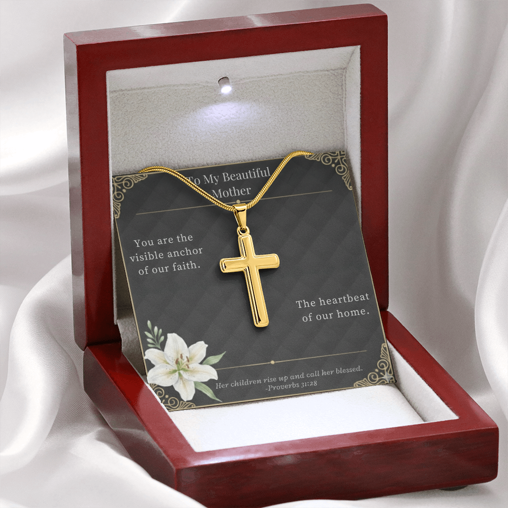 Artisan Cross Necklace: A Visible Anchor of Faith for Mom