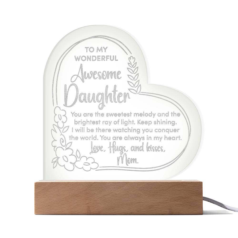 Awesome Daughter Engraved Acrylic - Carbone's Marketplace