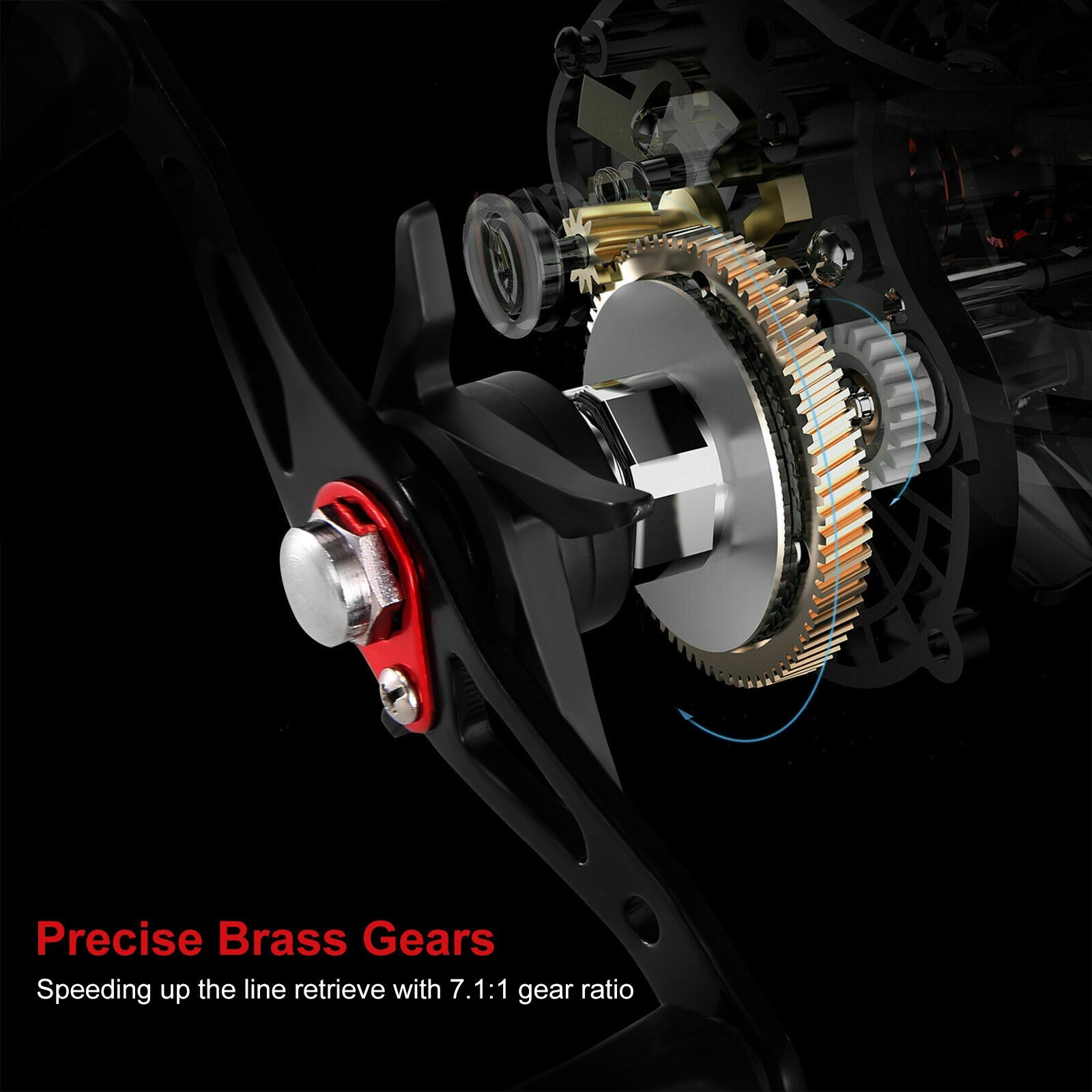 Baitcasting Fishing Reel 17.5lbs Max Drag Baitcasters 17+1 BB 7.1:1 Gear Ratio Baitcast Fish Reel High Speed Long Cast Distance - Carbone's Marketplace