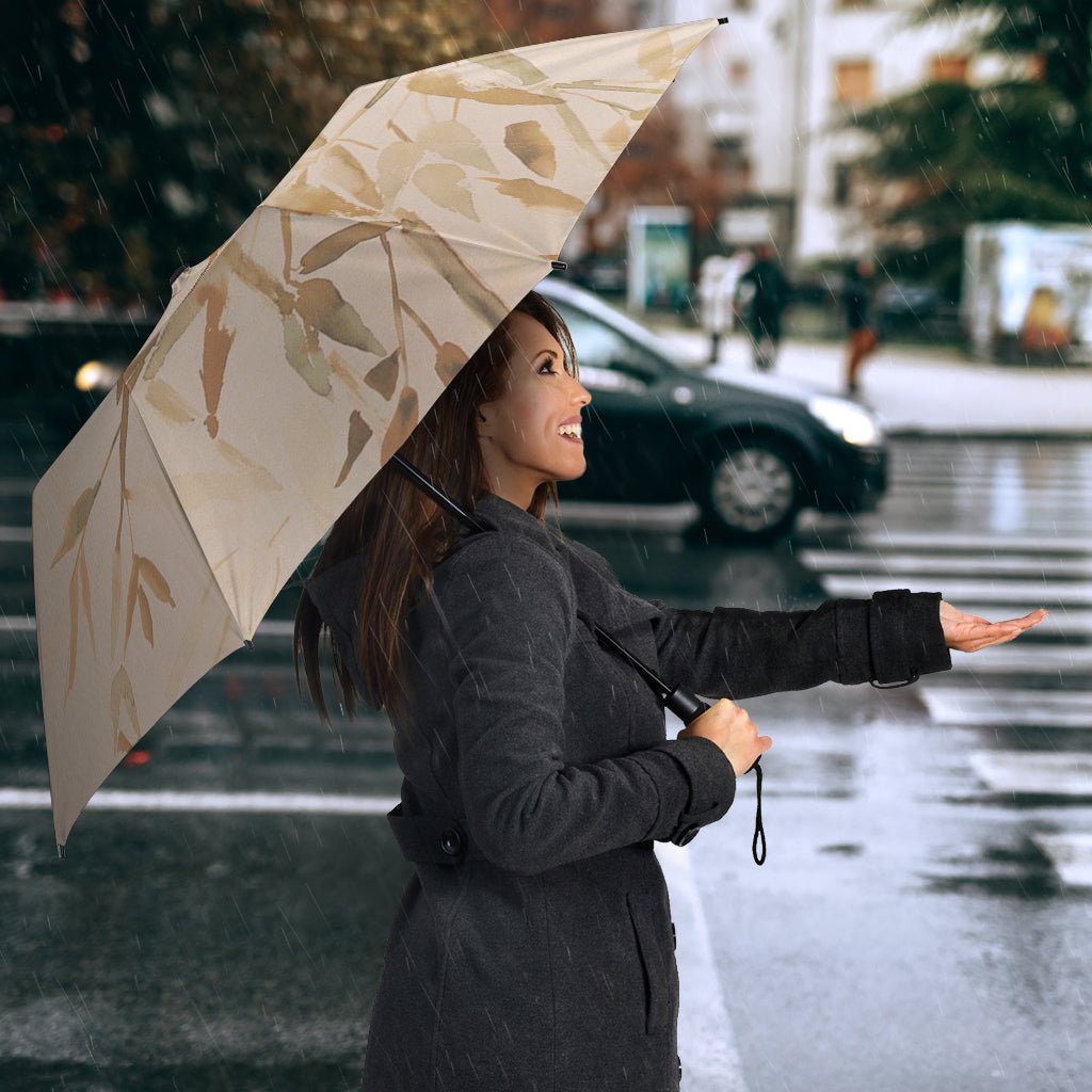 Bamboo umbrella in browns - Carbone's Marketplace