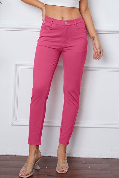 Basic Bae Full Size High Waist Skinny Pants - Carbone's Marketplace