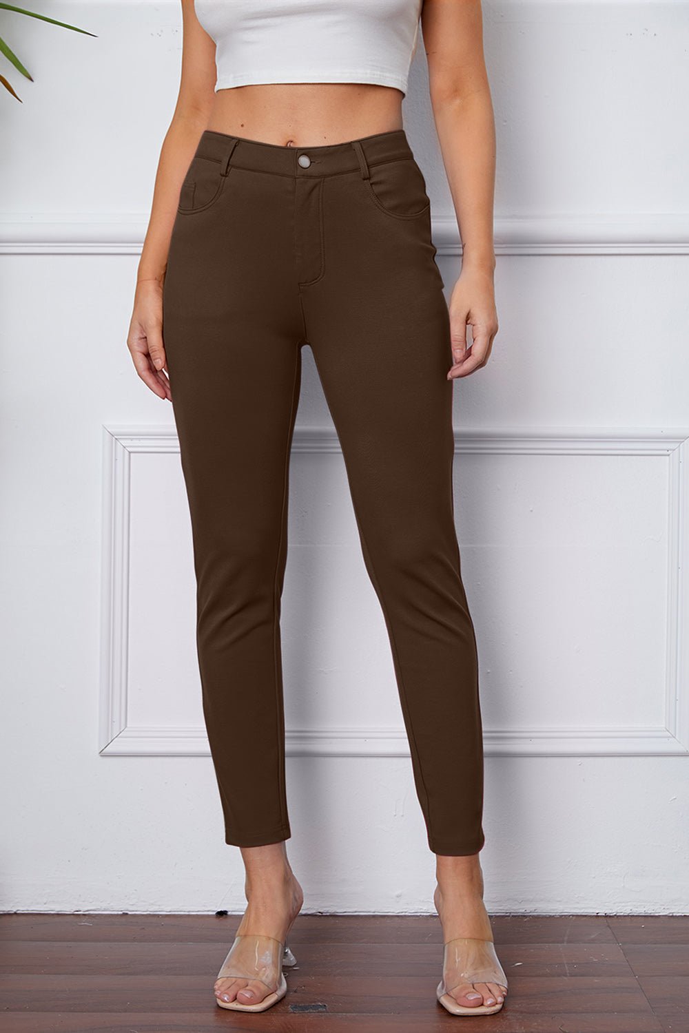 Basic Bae Full Size High Waist Skinny Pants - Carbone's Marketplace