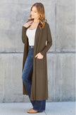 Basic Bae Full Size Open Front Long Sleeve Cover Up - Carbone's Marketplace