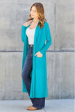 Basic Bae Full Size Open Front Long Sleeve Cover Up - Carbone's Marketplace