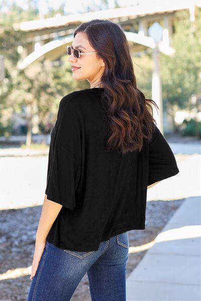 Basic Bae Full Size Round Neck Drop Shoulder T-Shirt - Carbone's Marketplace