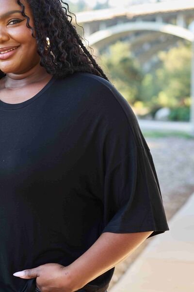 Basic Bae Full Size Round Neck Drop Shoulder T-Shirt - Carbone's Marketplace