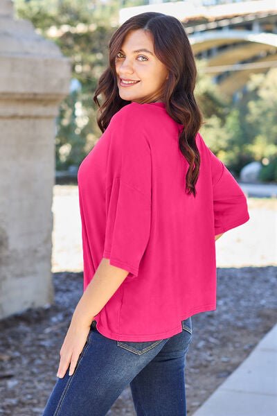 Basic Bae Full Size Round Neck Drop Shoulder T-Shirt - Carbone's Marketplace
