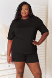 Basic Bae Full Size Soft Rayon Half Sleeve Top and Shorts Set - Carbone's Marketplace