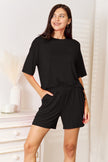 Basic Bae Full Size Soft Rayon Half Sleeve Top and Shorts Set - Carbone's Marketplace