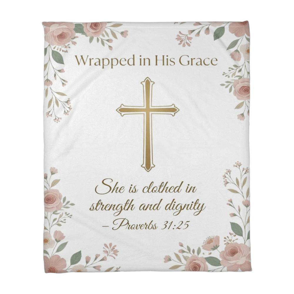 Wrapped in His Grace — Faith Fleece Blanket
