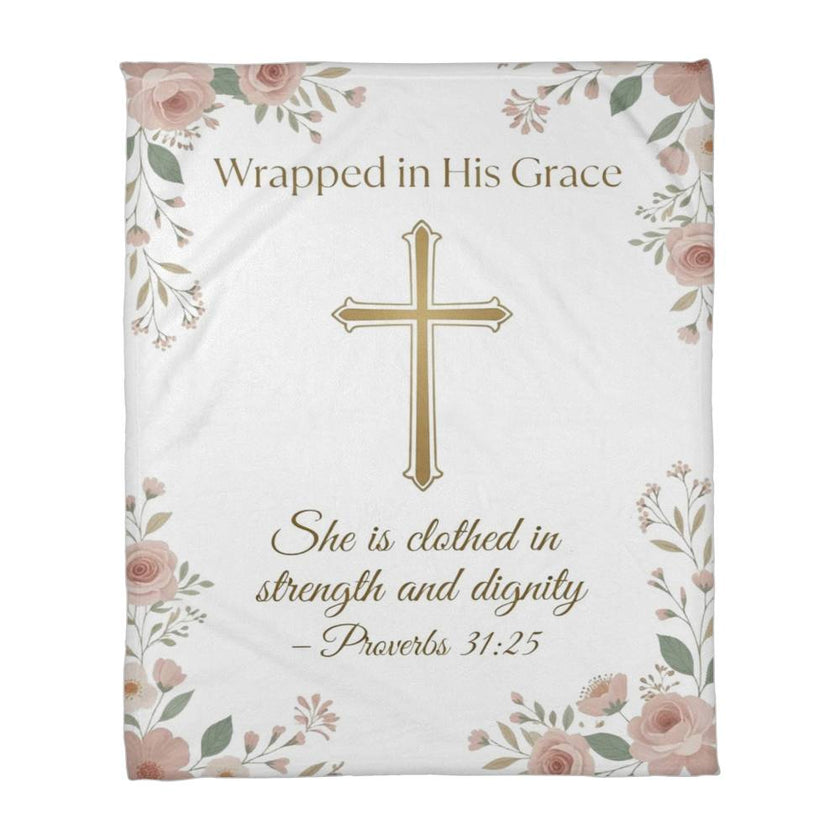 Wrapped in His Grace — Faith Fleece Blanket