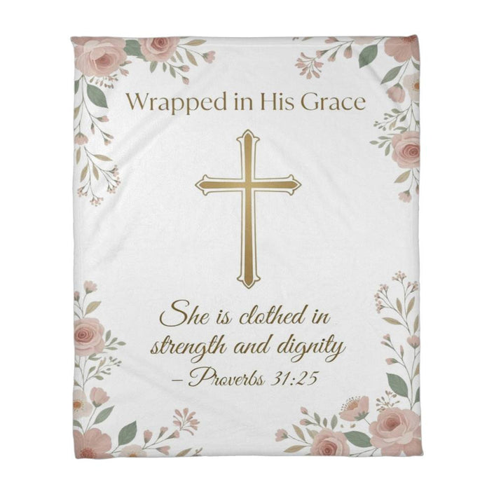 Wrapped in His Grace — Faith Fleece Blanket