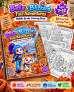 Bella and Blizzard Fall Adventures middle grade printable coloring book for ages 7 to 12