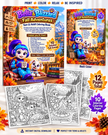 Bella and Blizzard Teen and Adult Fall Adventures coloring book mockup