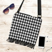 Black and White Crossbody Boho Handbag - Carbone's Marketplace