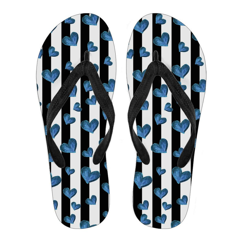 Blue Hearts Men's Flip Flops - Carbone's Marketplace