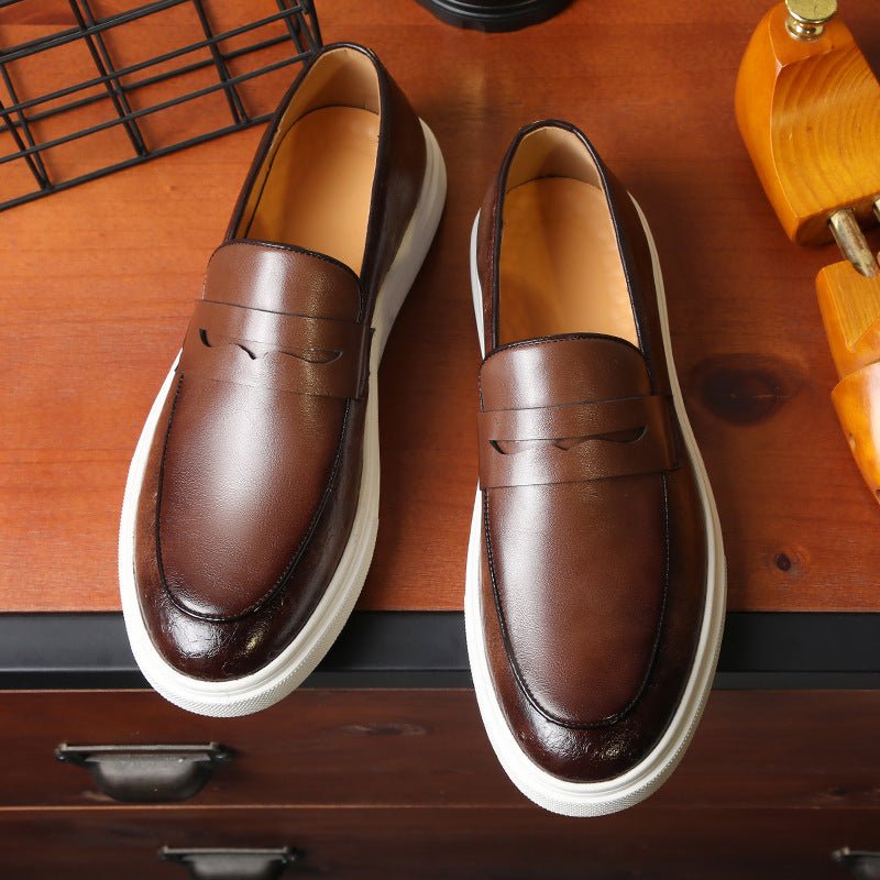 Breathable British Style Loafers Men - Carbone's Marketplace