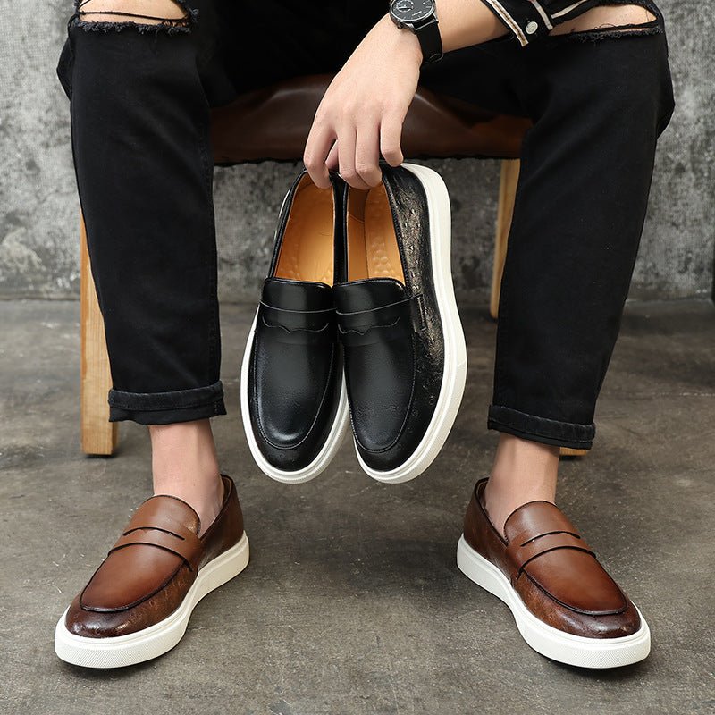 Breathable British Style Loafers Men - Carbone's Marketplace