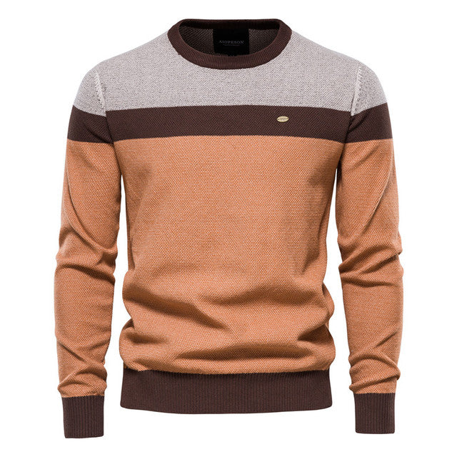 Spliced Cotton Men's Sweater - Carbone's Marketplace