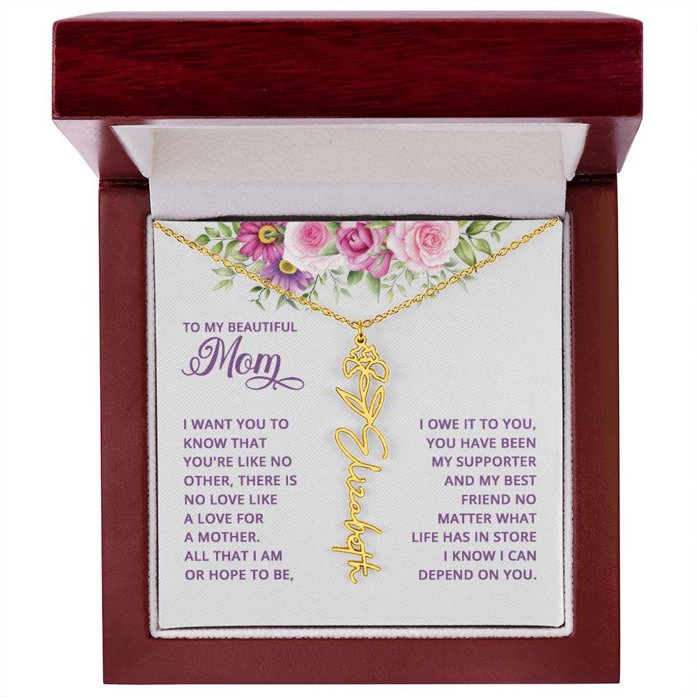 Capture the Essence of Time: Personalized Flower Name Necklace with Birth Month Blooms - A Timeless Gift of Nature's Beauty! - Carbone's Marketplace