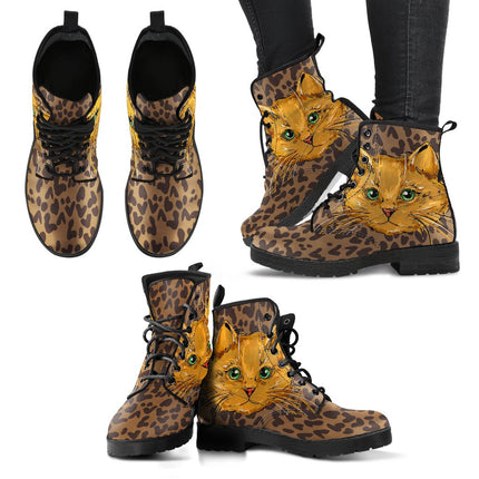 Cat Lover Handcrafted Boots - Express Shipping Included - Carbone's Marketplace