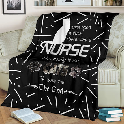 Cat Lover Nurse Premium Blanket - Carbone's Marketplace