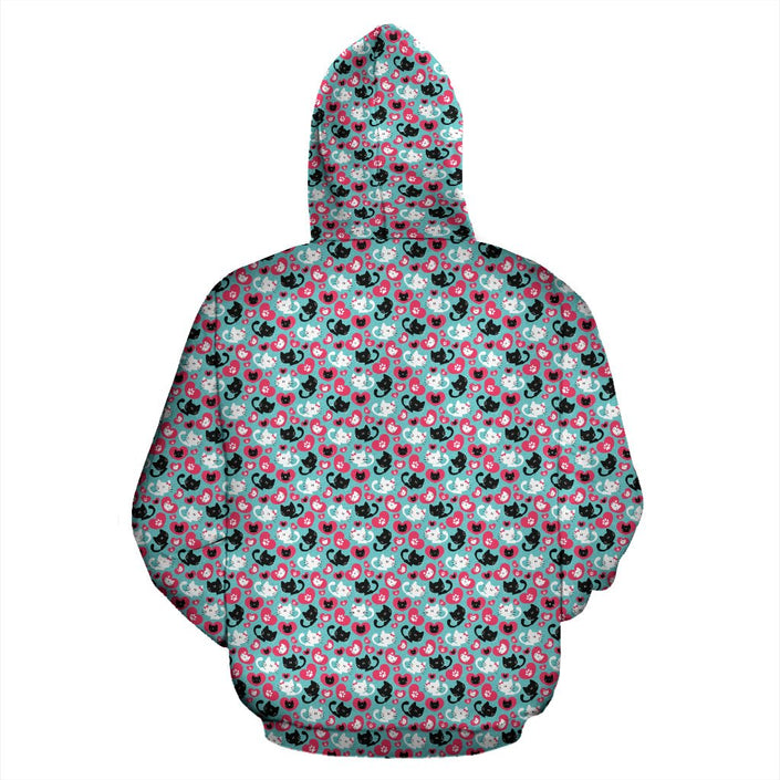 Cats & Hearts Hoodies - Carbone's Marketplace