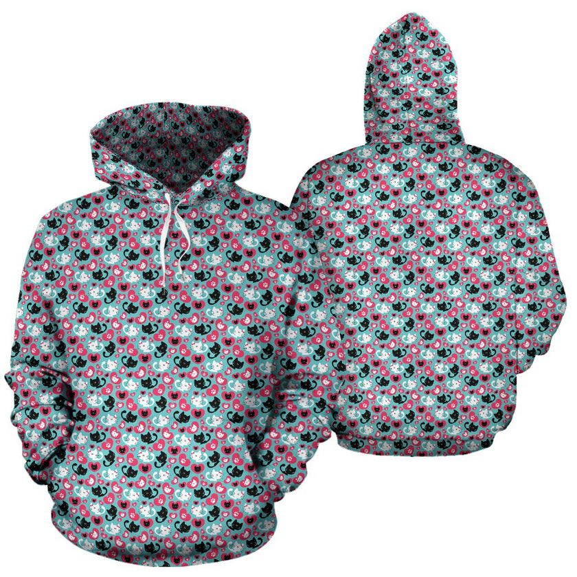 Cats & Hearts Hoodies - Carbone's Marketplace