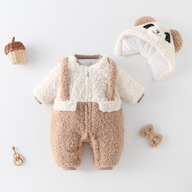 Clothes For Babies Winter Clothing Thickened Fleece - lined Baby Going Out Clothes - Carbone's Marketplace