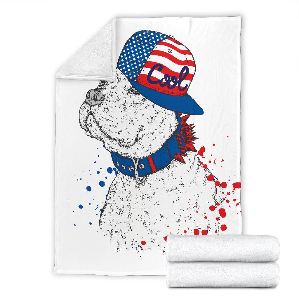 Cool Snapback American Pitbull Cartoon Premium Blanket - Carbone's Marketplace