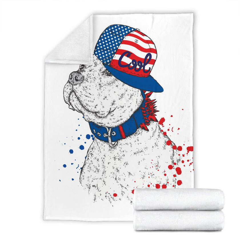 Cool Snapback American Pitbull Cartoon Premium Blanket - Carbone's Marketplace
