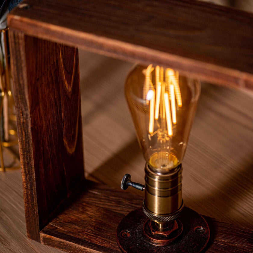 Cosmos Steampunk Handmade Vintage Adjustable Pipe Lamp - Carbone's Marketplace