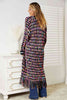 Double Take Full Size Multicolored Open Front Fringe Hem Cardigan - Carbone's Marketplace