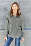 Double Take Full Size Round Neck Long Sleeve T-Shirt - Carbone's Marketplace