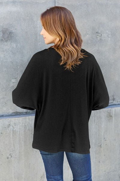 Double Take Full Size Round Neck Long Sleeve T-Shirt - Carbone's Marketplace